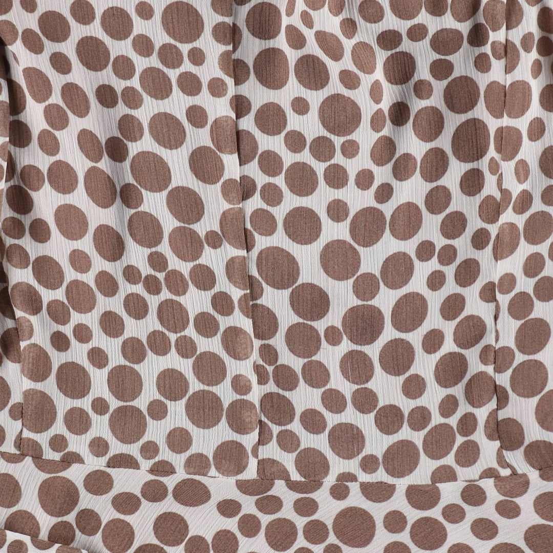 CLASS Polka Dot Pattern Midi Sleeveless Flare Dress (Women's Size M) polyester white type Vintage Second Hand