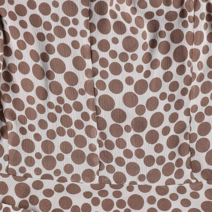 CLASS Polka Dot Pattern Midi Sleeveless Flare Dress (Women's Size M) polyester white type Vintage Second Hand