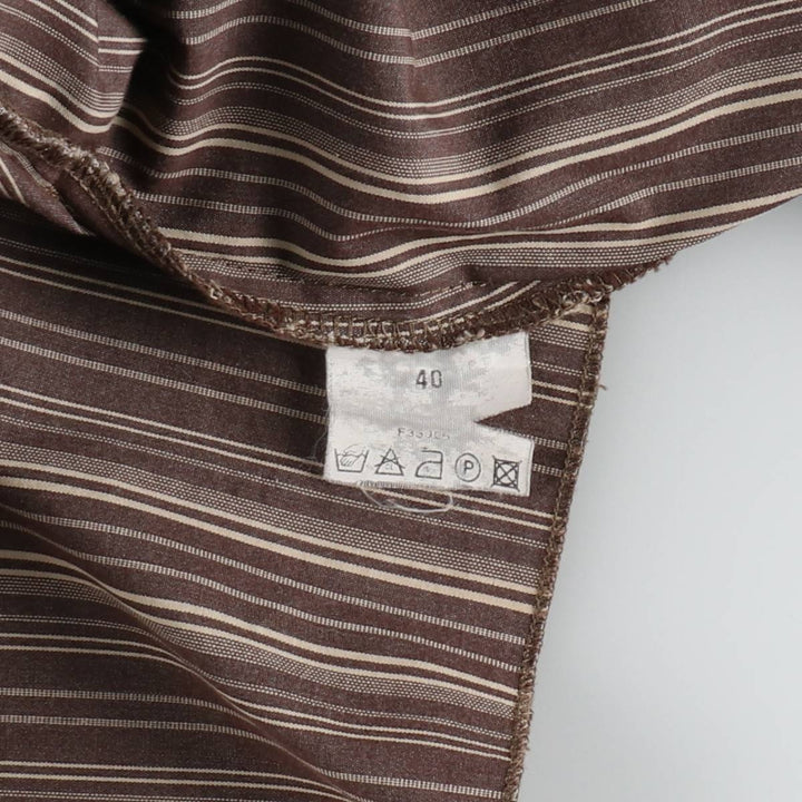 One Step Multi-Stripe Long Sleeveless Flare Dress (Women's Size M) unclear brown type Vintage Second Hand