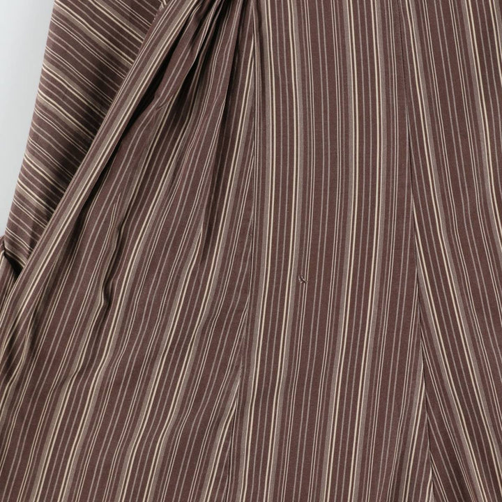 One Step Multi-Stripe Long Sleeveless Flare Dress (Women's Size M) unclear brown type Vintage Second Hand