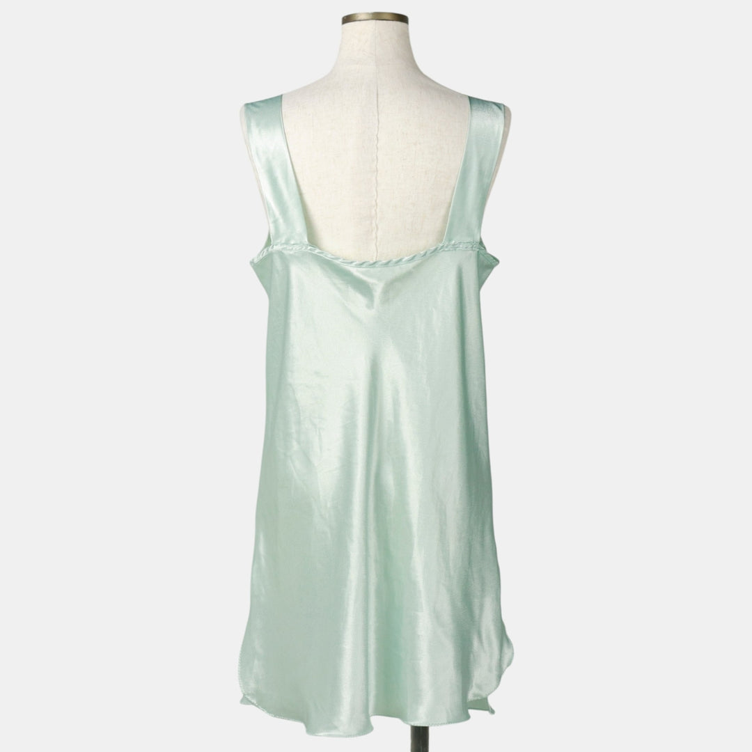 Half-length lingerie sleeveless dress, women's size M (approx.) unclear Blue type light blue Vintage Second Hand