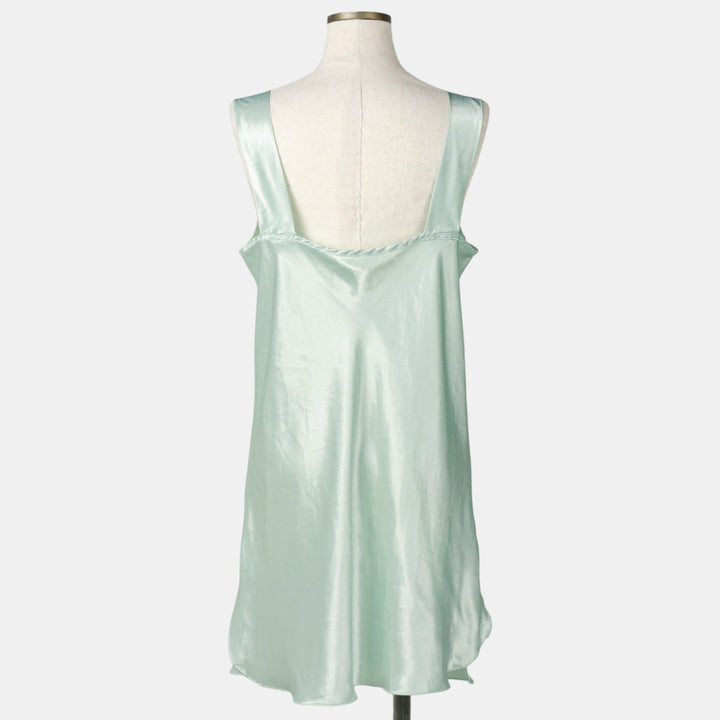 Half-length lingerie sleeveless dress, women's size M (approx.) unclear Blue type light blue Vintage Second Hand