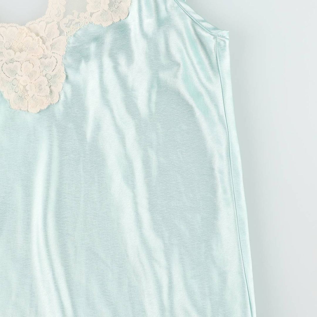 Half-length lingerie sleeveless dress, women's size M (approx.) unclear Blue type light blue Vintage Second Hand