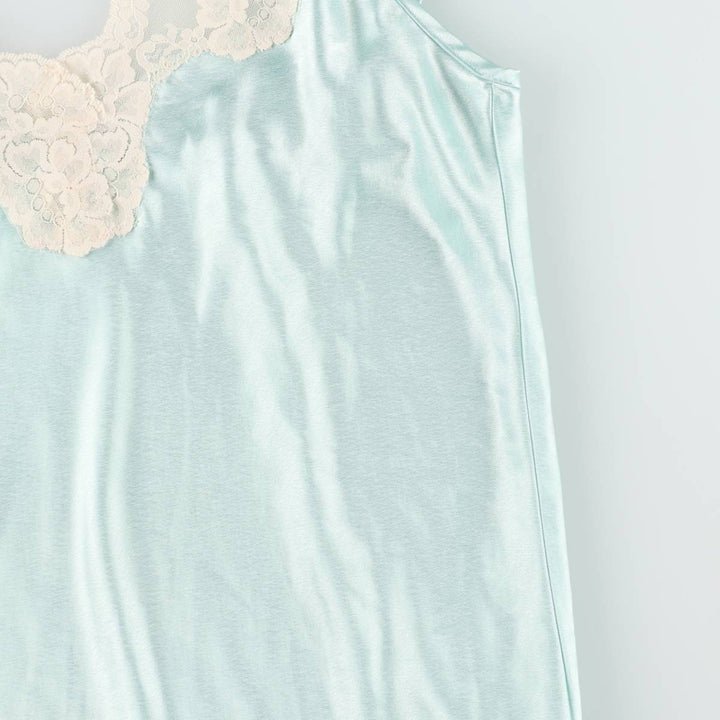 Half-length lingerie sleeveless dress, women's size M (approx.) unclear Blue type light blue Vintage Second Hand