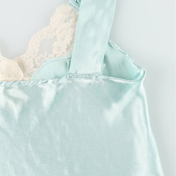 Half-length lingerie sleeveless dress, women's size M (approx.) unclear Blue type light blue Vintage Second Hand