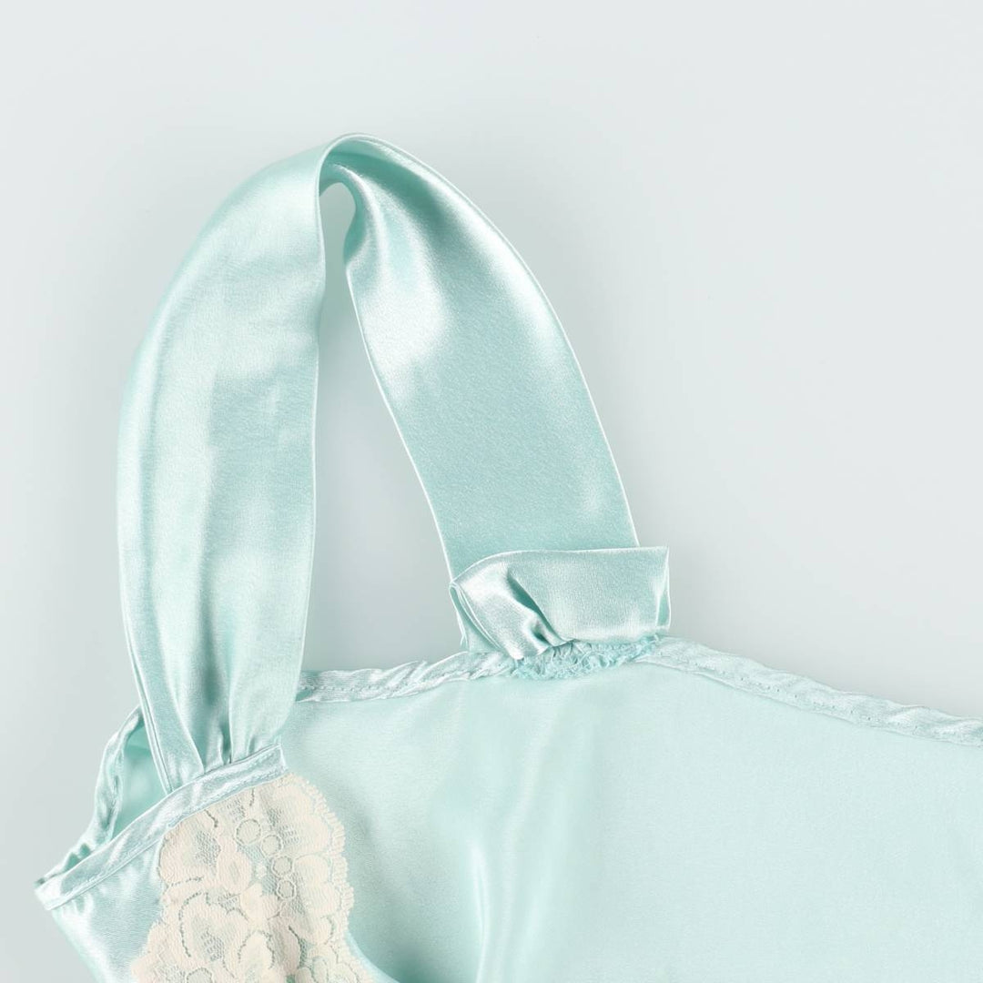 Half-length lingerie sleeveless dress, women's size M (approx.) unclear Blue type light blue Vintage Second Hand