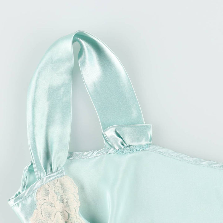 Half-length lingerie sleeveless dress, women's size M (approx.) unclear Blue type light blue Vintage Second Hand