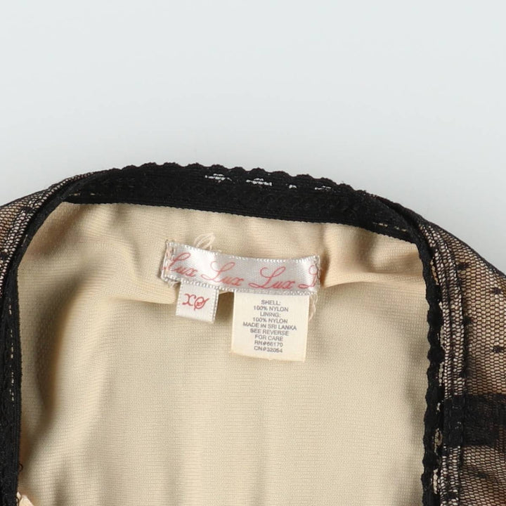 Lux Lux Dot Pattern Tulle Half-Length Flare Skirt (Women's Size XS) Nylon black type Vintage Second Hand