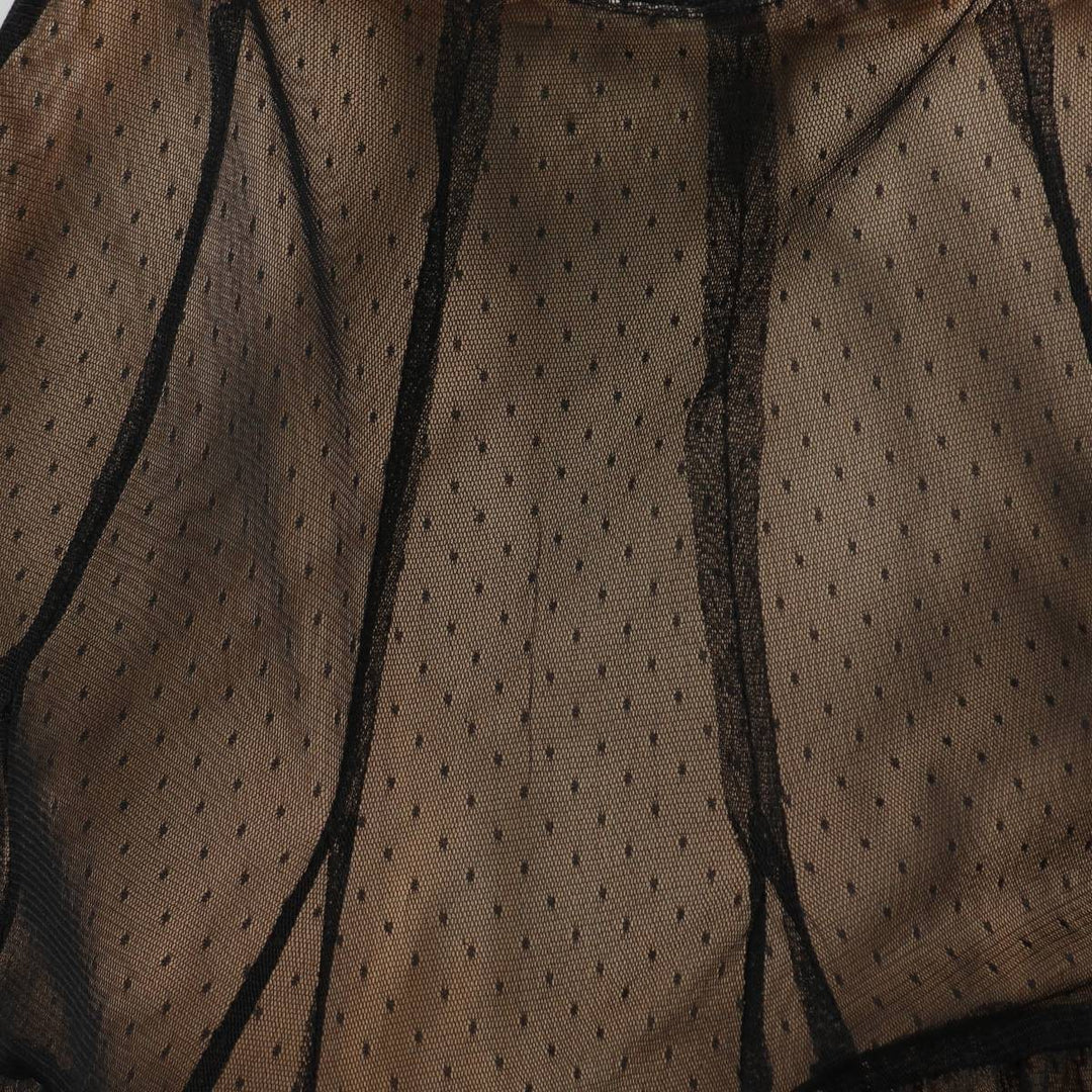 Lux Lux Dot Pattern Tulle Half-Length Flare Skirt (Women's Size XS) Nylon black type Vintage Second Hand