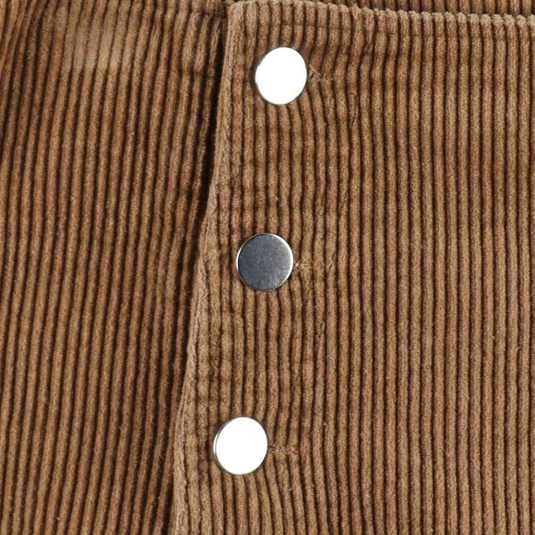ONE WAY Corduroy Mini Skirt (Women's Size M) polyester beige type brown Vintage Second Hand