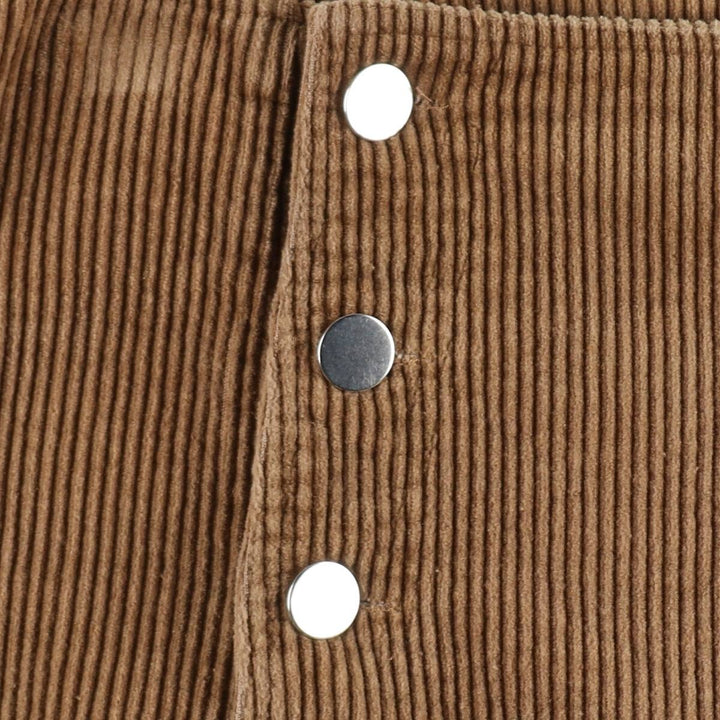 ONE WAY Corduroy Mini Skirt (Women's Size M) polyester beige type brown Vintage Second Hand