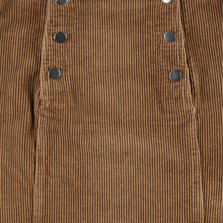 ONE WAY Corduroy Mini Skirt (Women's Size M) polyester beige type brown Vintage Second Hand