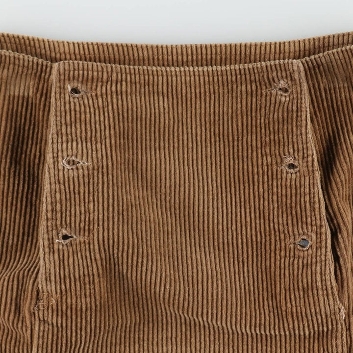 ONE WAY Corduroy Mini Skirt (Women's Size M) polyester beige type brown Vintage Second Hand