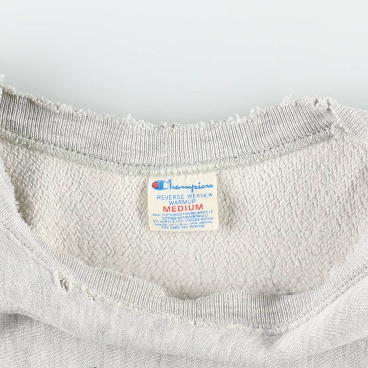 1980'S Champion Reverse Weave US Navy College Sweatshirt, Made in USA, Men's Size M (approx.) cotton gray type Vintage Second Hand
