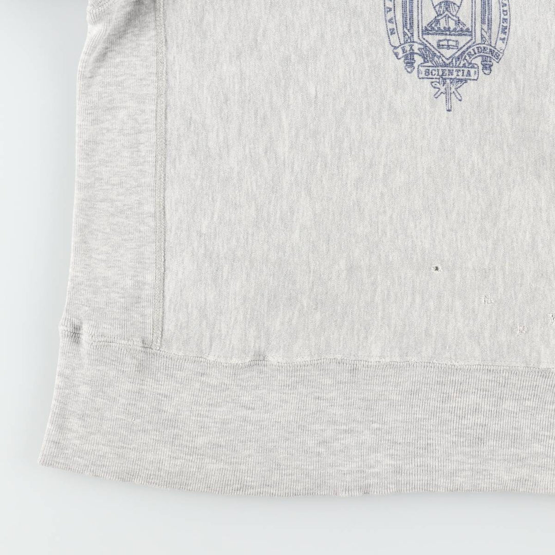 1980'S Champion Reverse Weave US Navy College Sweatshirt, Made in USA, Men's Size M (approx.) cotton gray type Vintage Second Hand