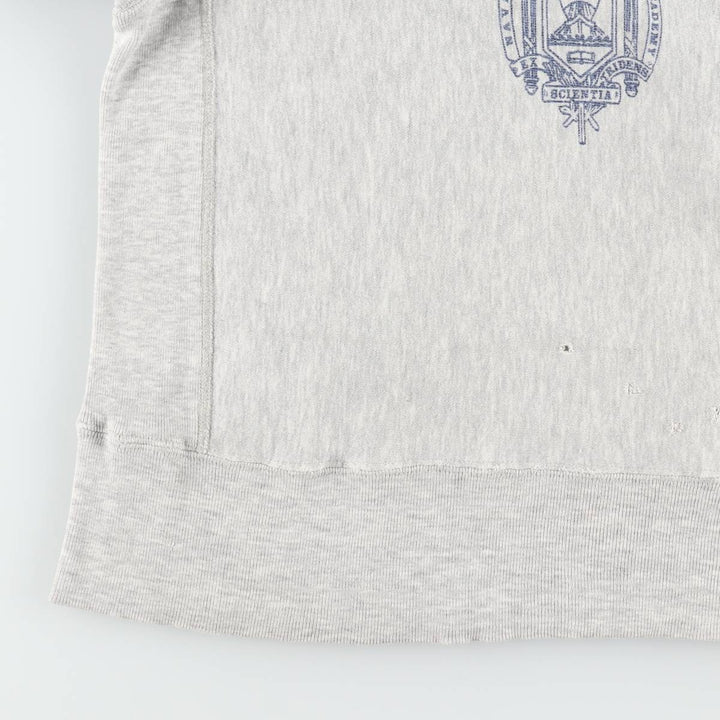 1980'S Champion Reverse Weave US Navy College Sweatshirt, Made in USA, Men's Size M (approx.) cotton gray type Vintage Second Hand
