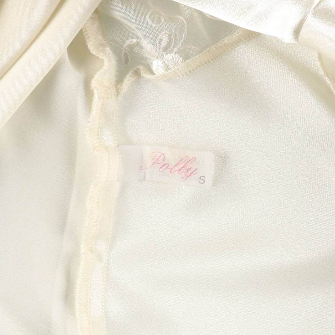Polly Mini Lingerie Camisole Dress (Women's Size S) polyester white type Vintage Second Hand