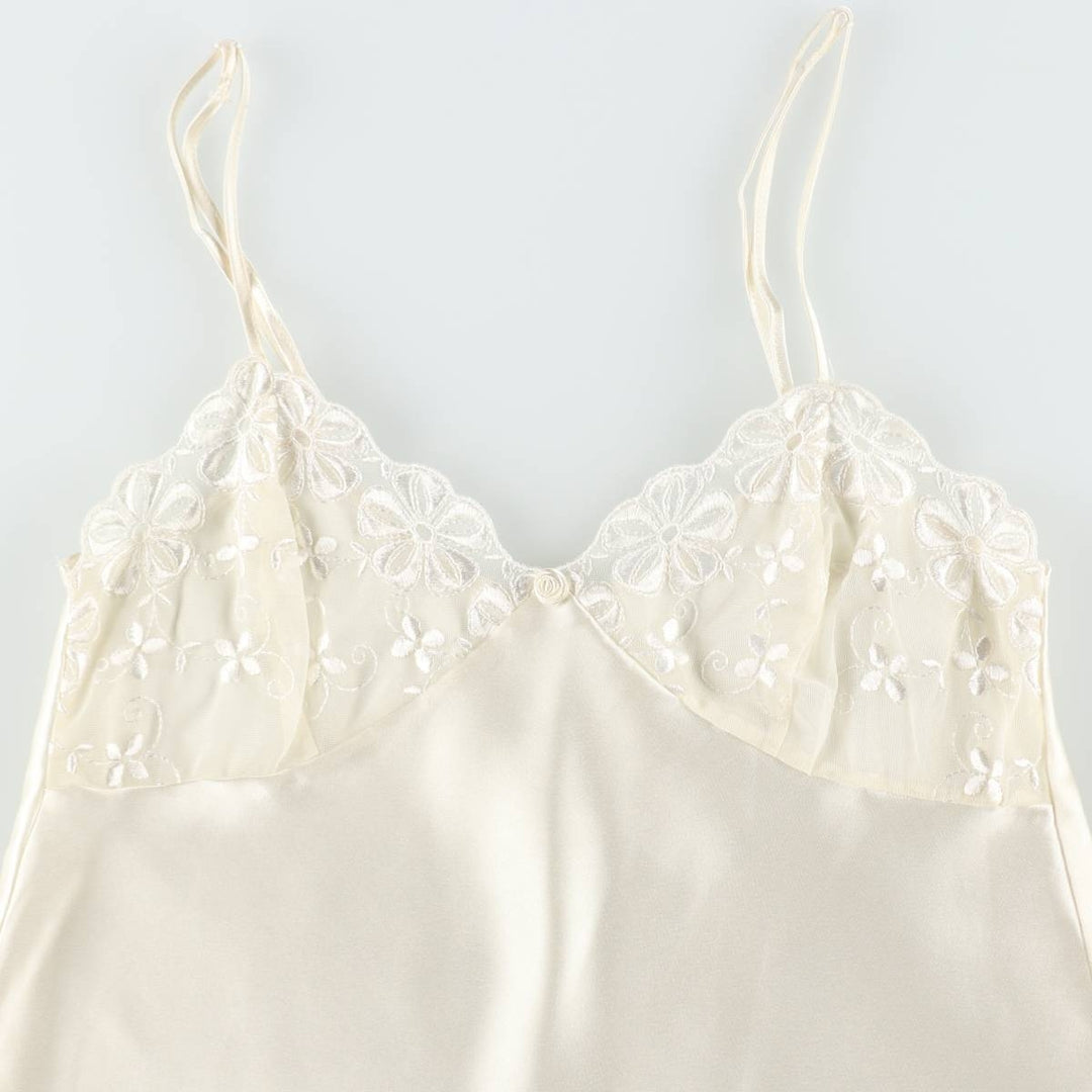 Polly Mini Lingerie Camisole Dress (Women's Size S) polyester white type Vintage Second Hand