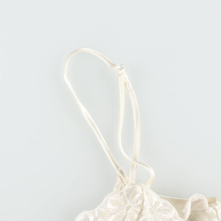 Polly Mini Lingerie Camisole Dress (Women's Size S) polyester white type Vintage Second Hand