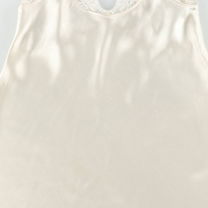 Polly Mini Lingerie Camisole Dress (Women's Size S) polyester white type Vintage Second Hand