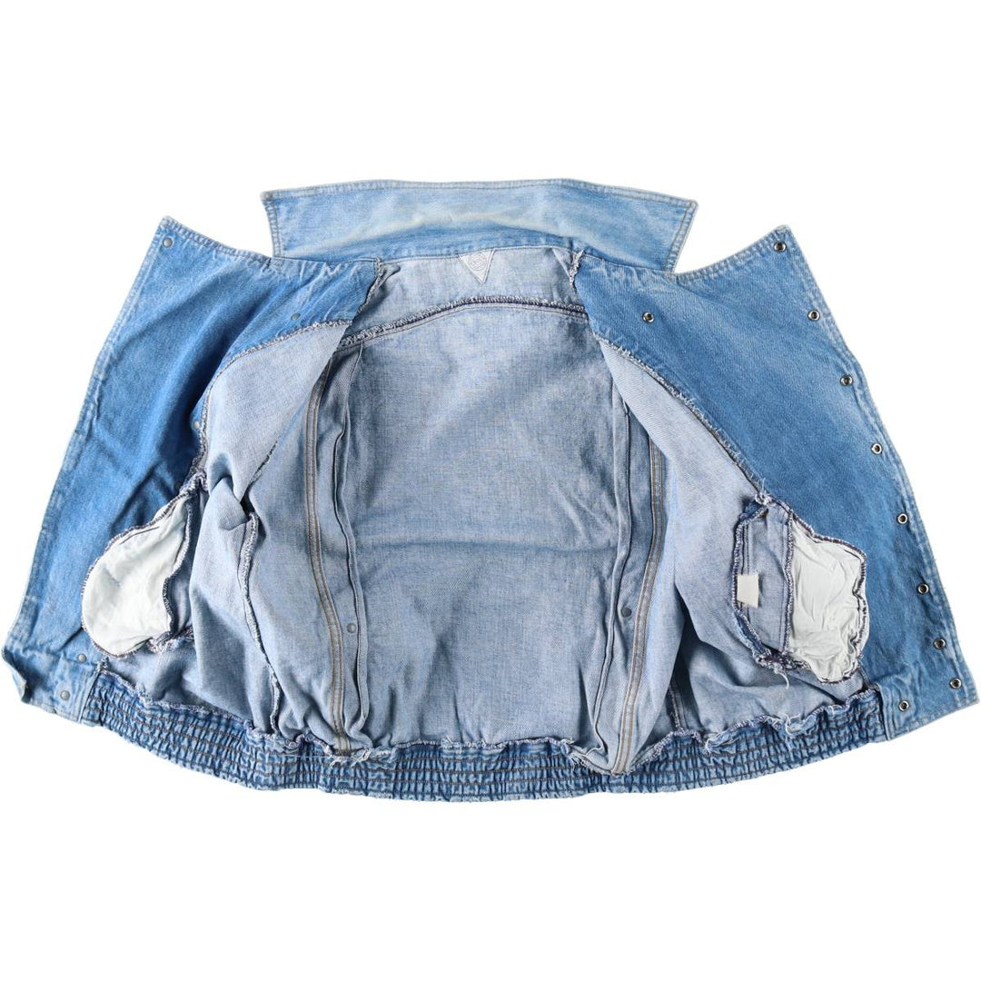JOUJOU Collared Denim Blouson, Women's Size L (approx.) unclear blue type Vintage Second Hand