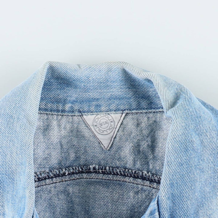 JOUJOU Collared Denim Blouson, Women's Size L (approx.) unclear blue type Vintage Second Hand