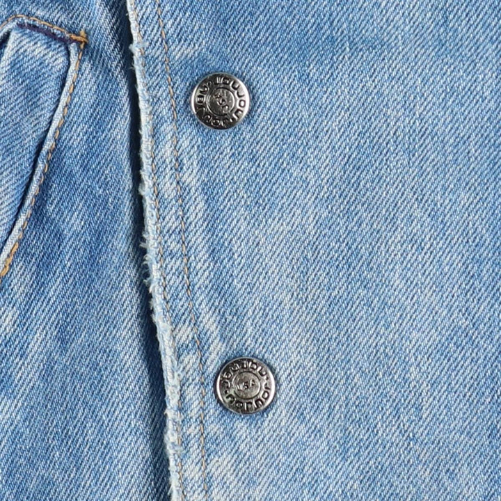 JOUJOU Collared Denim Blouson, Women's Size L (approx.) unclear blue type Vintage Second Hand