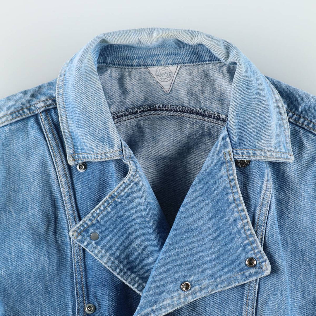 JOUJOU Collared Denim Blouson, Women's Size L (approx.) unclear blue type Vintage Second Hand