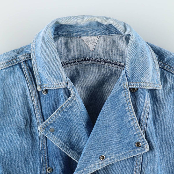JOUJOU Collared Denim Blouson, Women's Size L (approx.) unclear blue type Vintage Second Hand