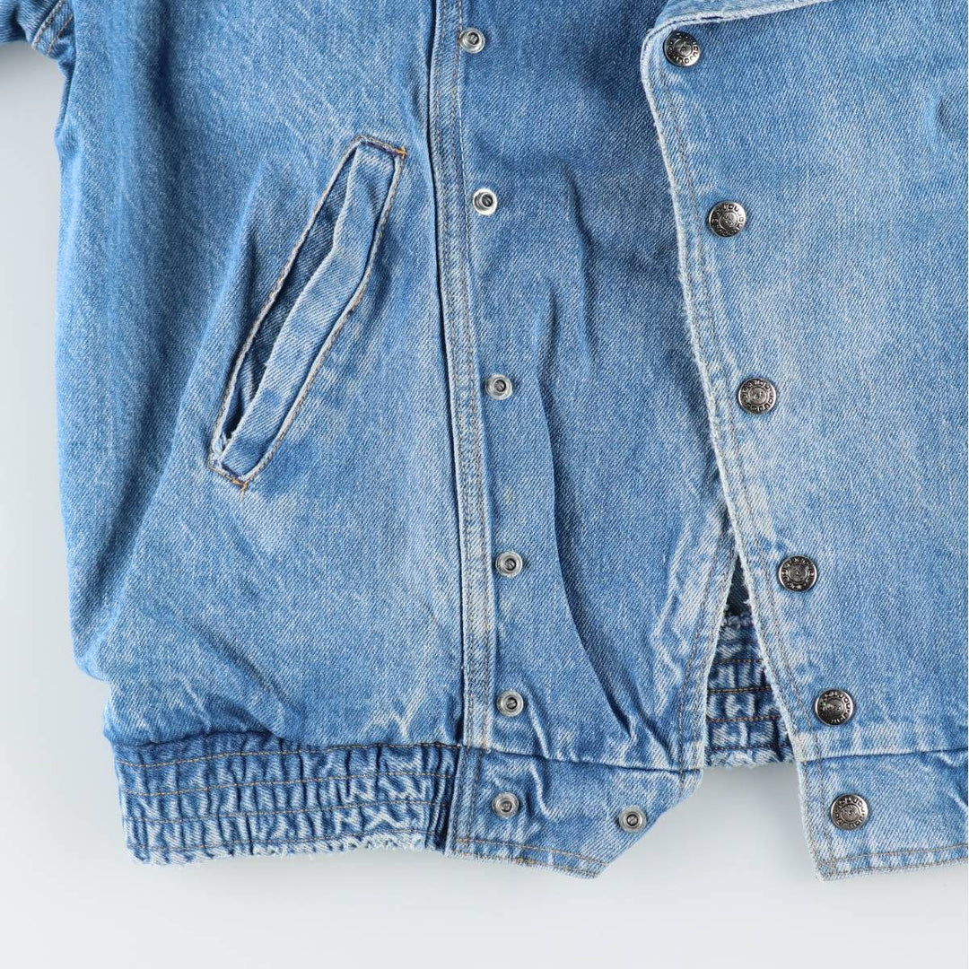 JOUJOU Collared Denim Blouson, Women's Size L (approx.) unclear blue type Vintage Second Hand
