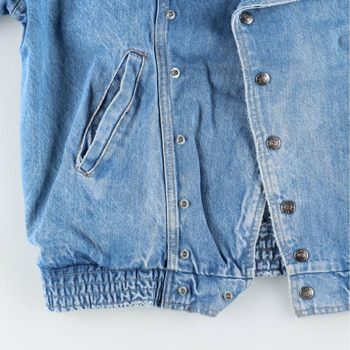JOUJOU Collared Denim Blouson, Women's Size L (approx.) unclear blue type Vintage Second Hand