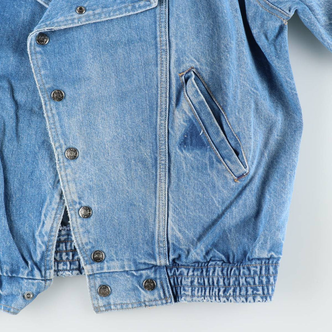 JOUJOU Collared Denim Blouson, Women's Size L (approx.) unclear blue type Vintage Second Hand