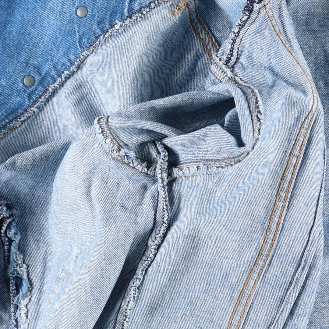 JOUJOU Collared Denim Blouson, Women's Size L (approx.) unclear blue type Vintage Second Hand