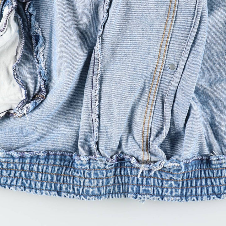 JOUJOU Collared Denim Blouson, Women's Size L (approx.) unclear blue type Vintage Second Hand