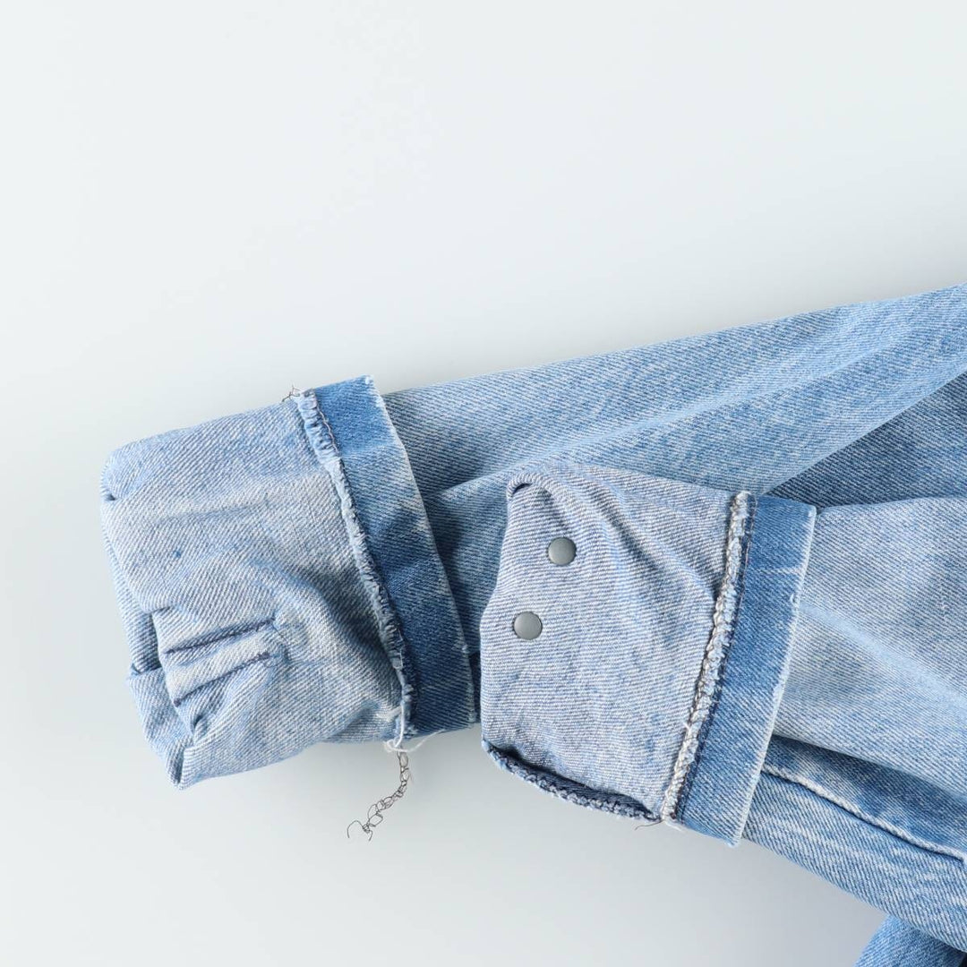 JOUJOU Collared Denim Blouson, Women's Size L (approx.) unclear blue type Vintage Second Hand