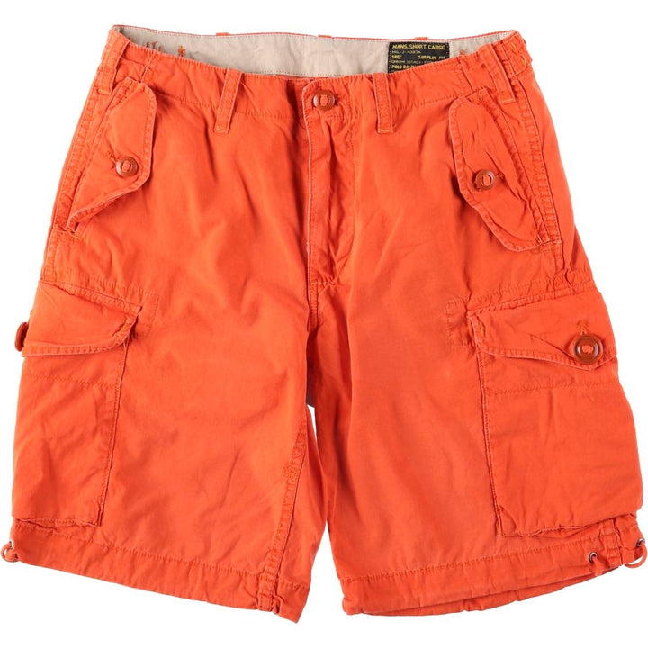 Ralph Lauren POLO by Ralph Lauren cargo shorts, short pants, men's size w32 cotton orange type Vintage Second Hand