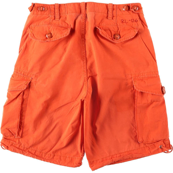 Ralph Lauren POLO by Ralph Lauren cargo shorts, short pants, men's size w32 cotton orange type Vintage Second Hand