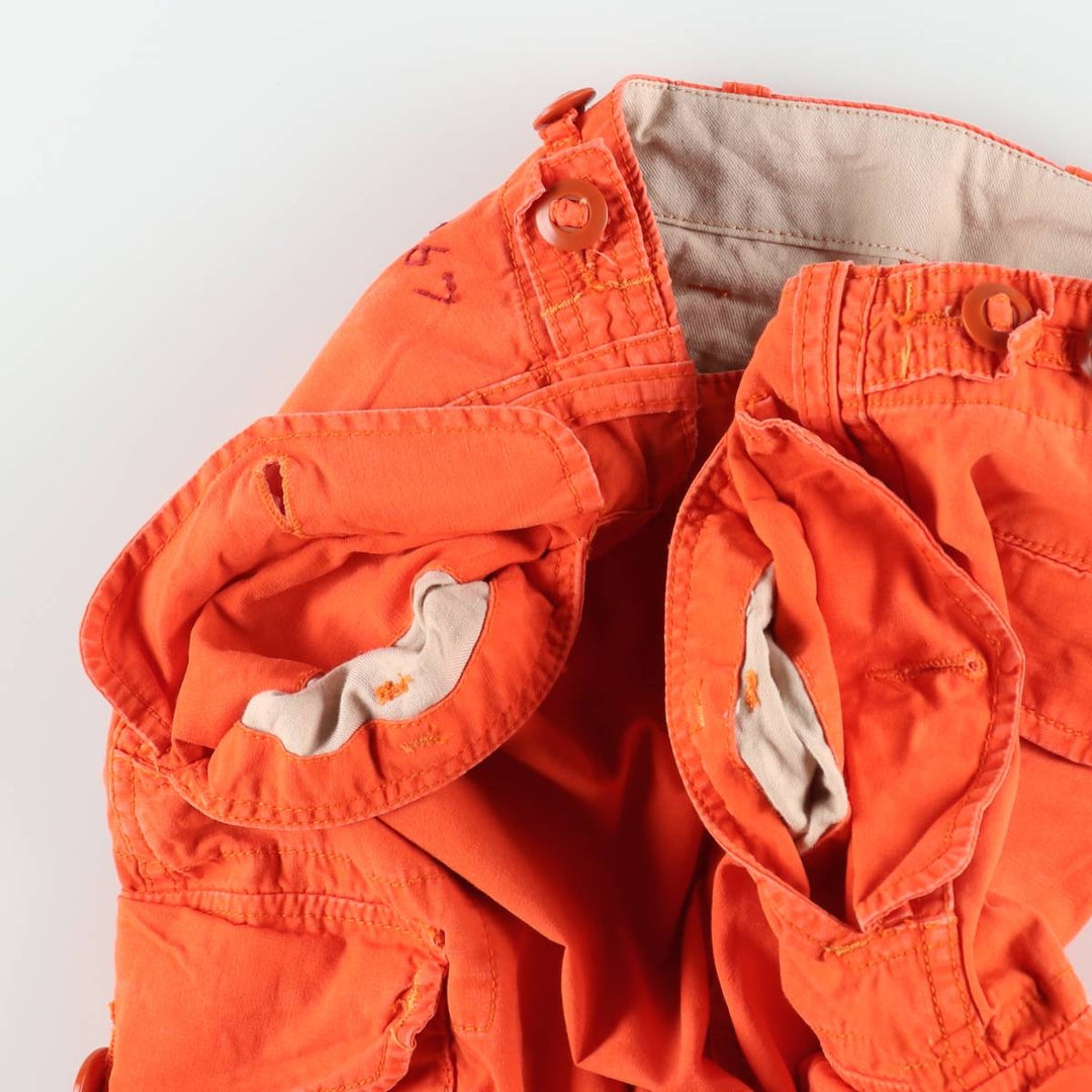 Ralph Lauren POLO by Ralph Lauren cargo shorts, short pants, men's size w32 cotton orange type Vintage Second Hand