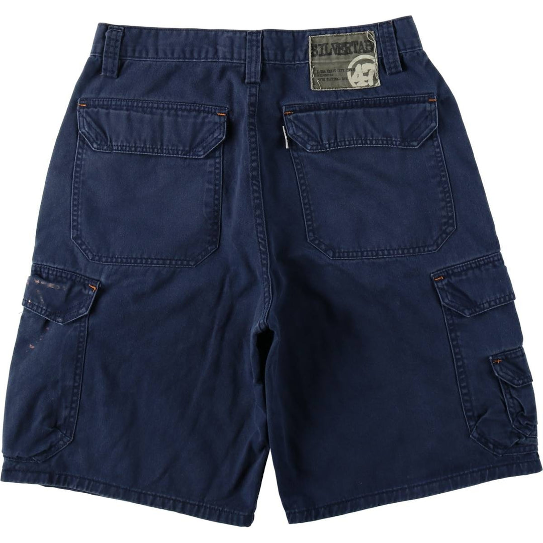 Levi's SILVER TAB Cargo Shorts, Men's Size W31 (approx.) cotton navy blue type Vintage Second Hand