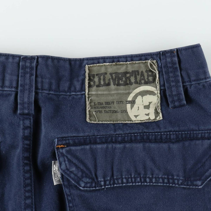 Levi's SILVER TAB Cargo Shorts, Men's Size W31 (approx.) cotton navy blue type Vintage Second Hand