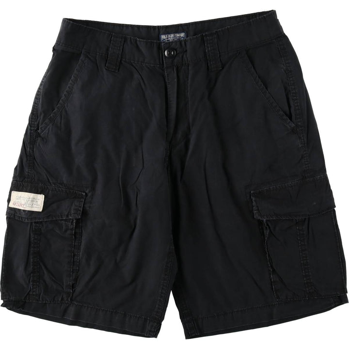 Ralph Lauren POLO JEANS COMPANY cargo shorts, men's size W34 (approx.) cotton black type Vintage Second Hand