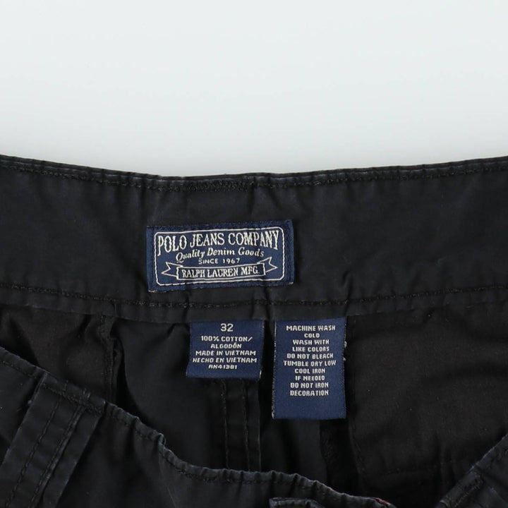 Ralph Lauren POLO JEANS COMPANY cargo shorts, men's size W34 (approx.) cotton black type Vintage Second Hand
