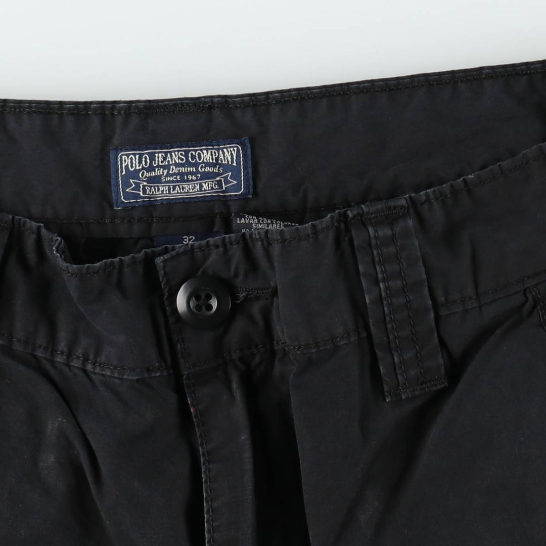 Ralph Lauren POLO JEANS COMPANY cargo shorts, men's size W34 (approx.) cotton black type Vintage Second Hand