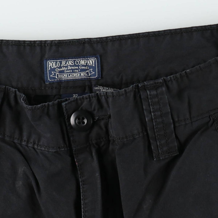 Ralph Lauren POLO JEANS COMPANY cargo shorts, men's size W34 (approx.) cotton black type Vintage Second Hand