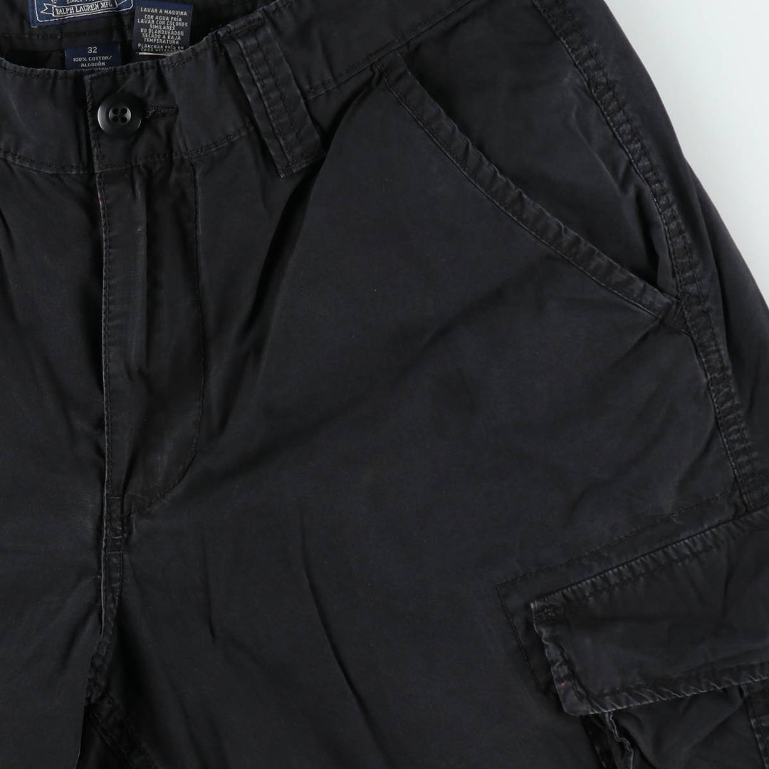 Ralph Lauren POLO JEANS COMPANY cargo shorts, men's size W34 (approx.) cotton black type Vintage Second Hand