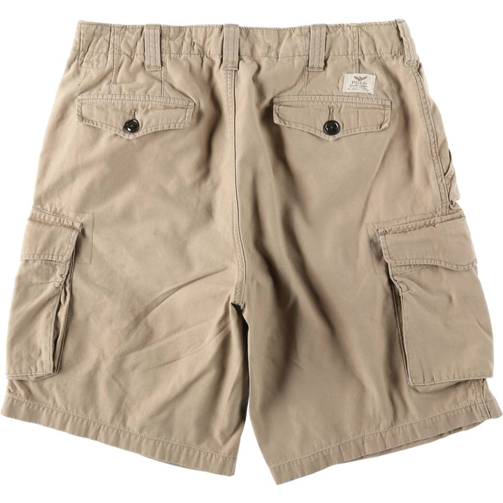 Ralph Lauren POLO RALPH LAUREN CLASSIC FIT Cargo Shorts, Men's Size W35 (approx.) cotton beige type brown Vintage Second Hand