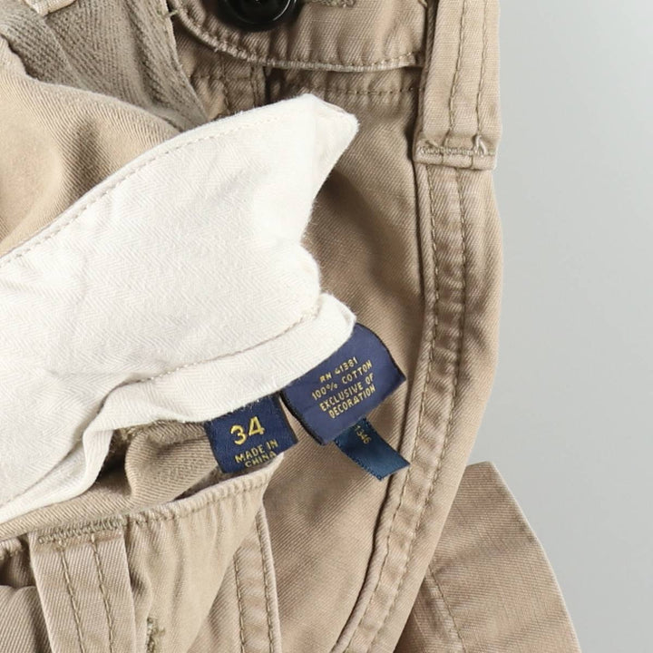 Ralph Lauren POLO RALPH LAUREN CLASSIC FIT Cargo Shorts, Men's Size W35 (approx.) cotton beige type brown Vintage Second Hand