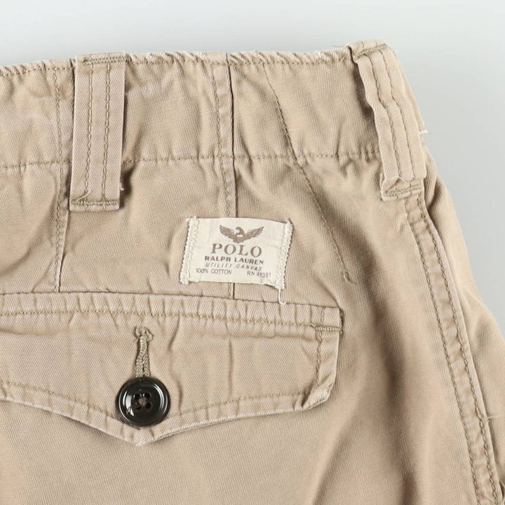 Ralph Lauren POLO RALPH LAUREN CLASSIC FIT Cargo Shorts, Men's Size W35 (approx.) cotton beige type brown Vintage Second Hand
