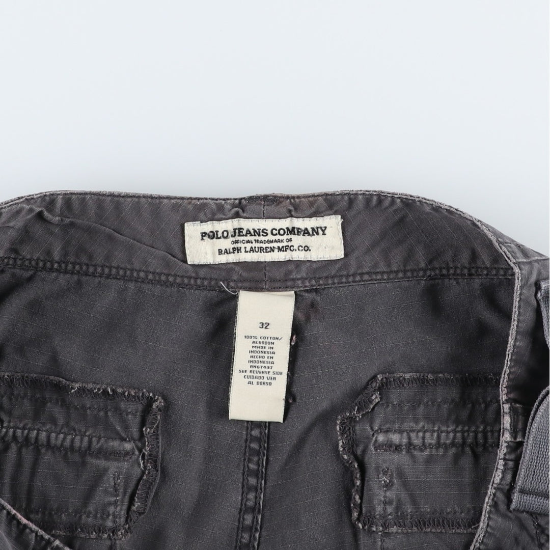 Ralph Lauren POLO JEANS COMPANY cargo shorts, men's size W34 (approx.) cotton Charcoal Vintage Second Hand