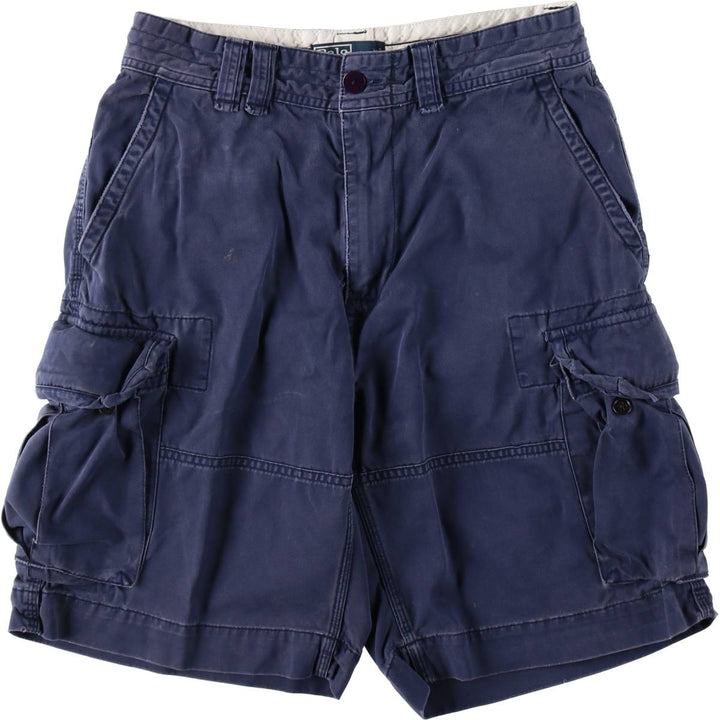Ralph Lauren POLO by Ralph Lauren cargo shorts, men's size W31 cotton navy blue type Vintage Second Hand